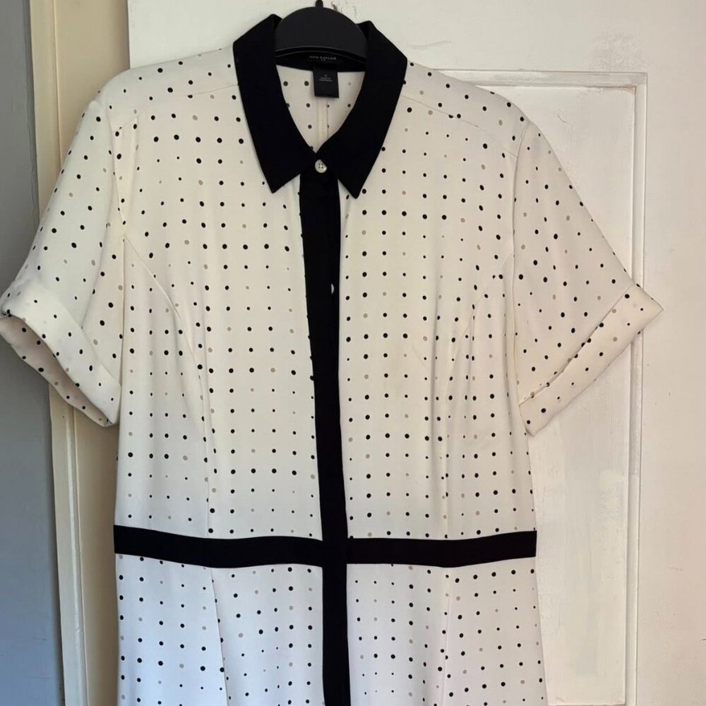 Ann Taylor Flare Short Sleeves Dress